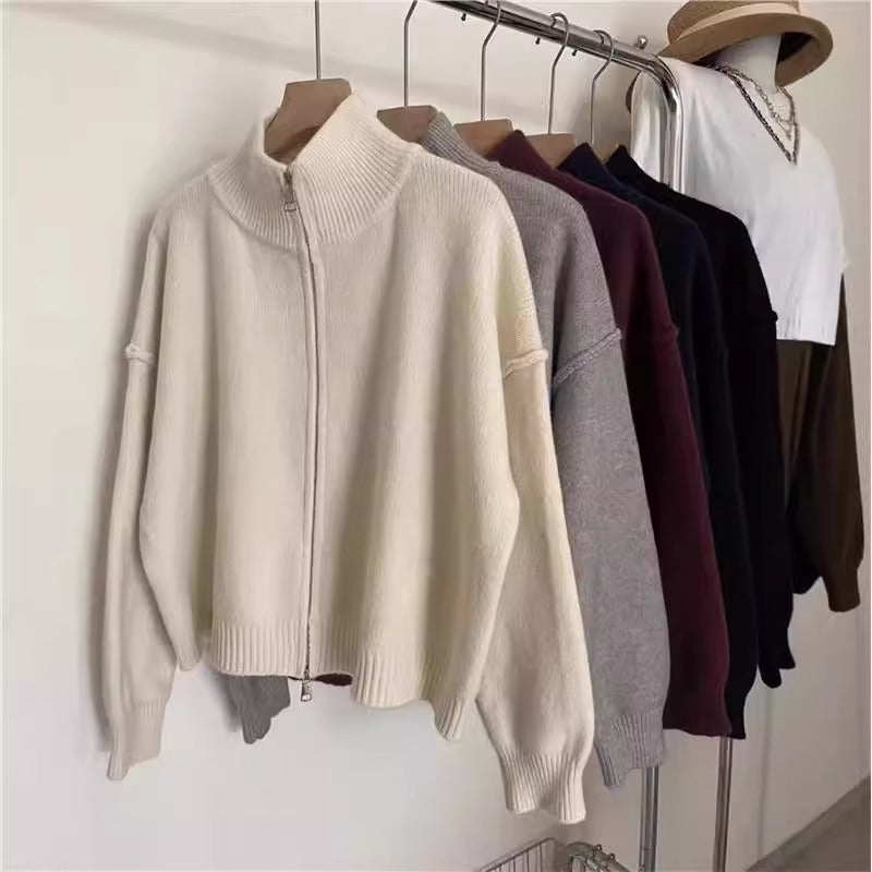 Double Zip Sweater Coat
