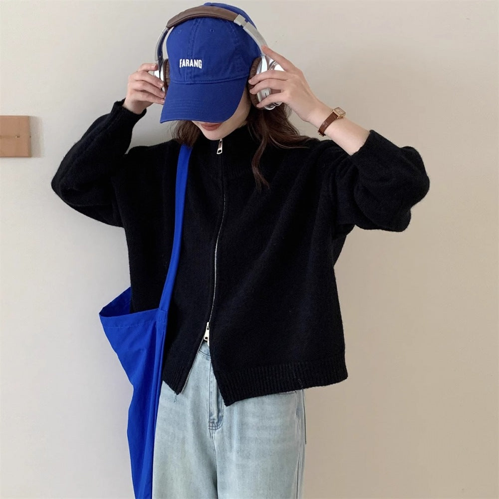 Double Zip Sweater Coat