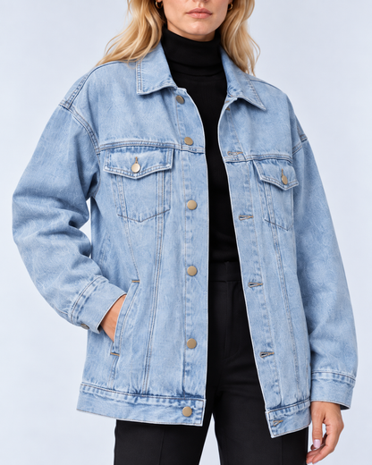 Jasnoniebieska kurtka jeansowa oversize