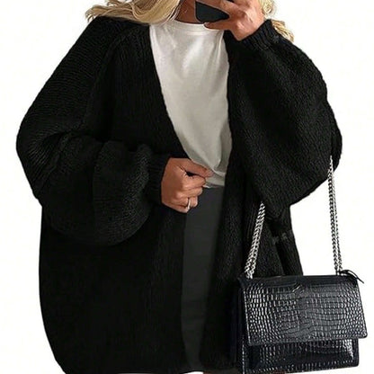 Women's knitted top - European casual sweater coat