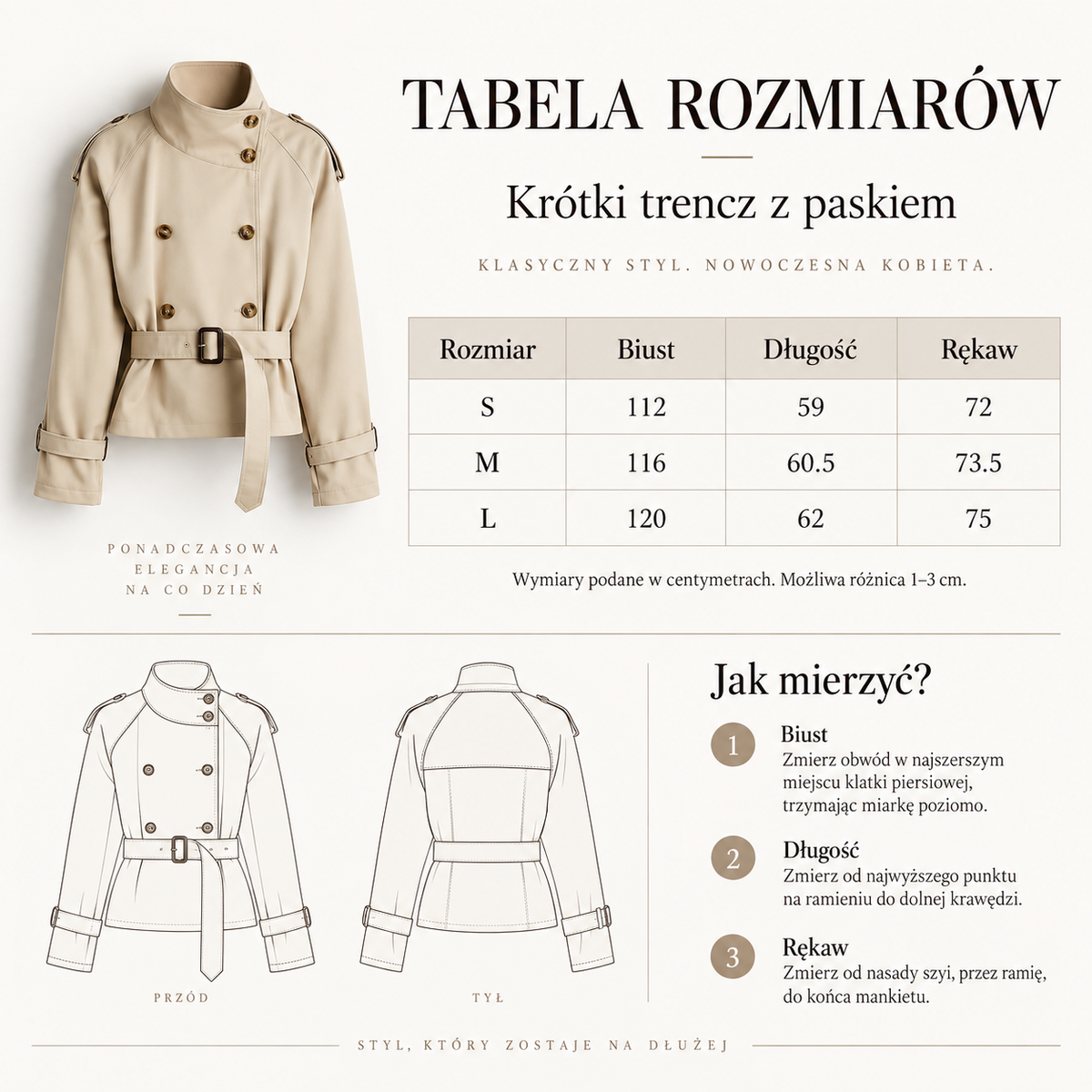 Womens Double Breasted Belted Trench Coat