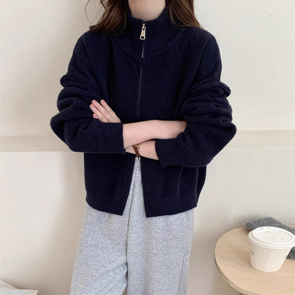 Double Zip Sweater Coat