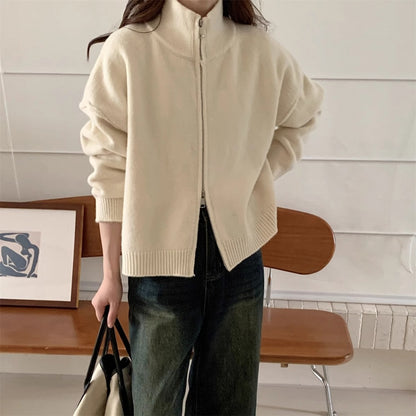 Double Zip Sweater Coat