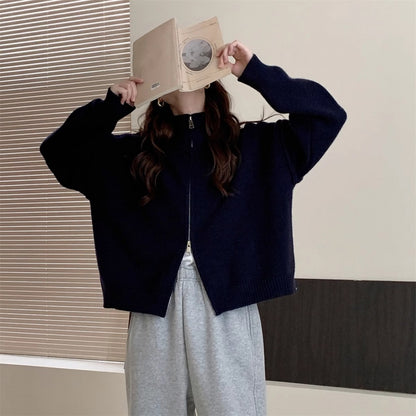 Double Zip Sweater Coat