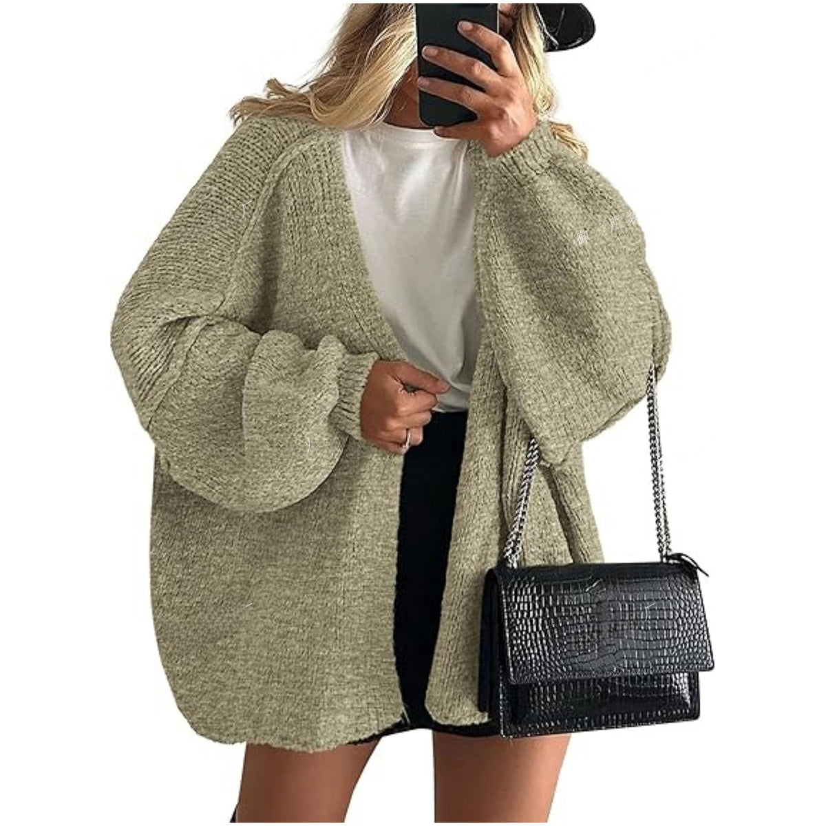 Women's knitted top - European casual sweater coat