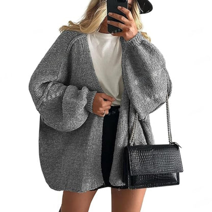 Women's knitted top - European casual sweater coat