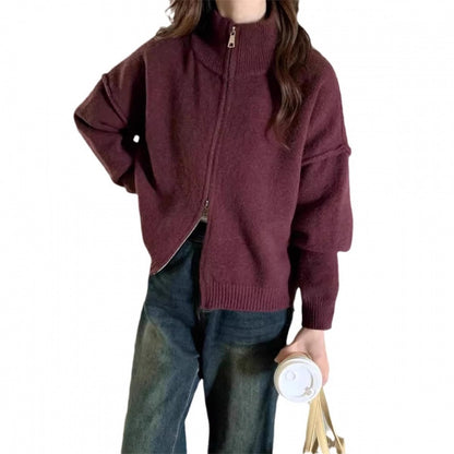 Double Zip Sweater Coat