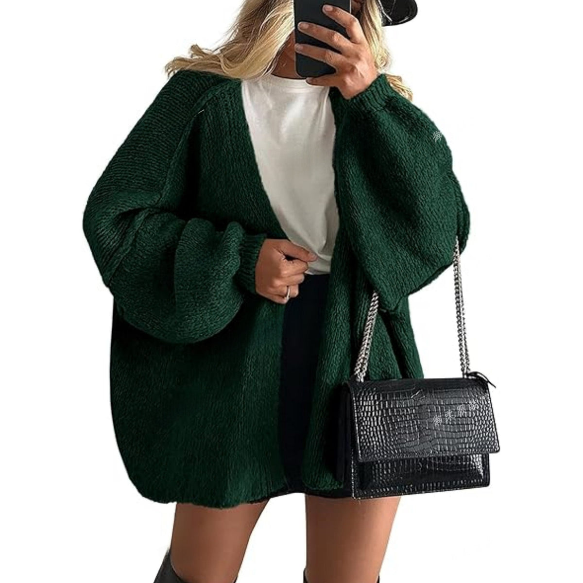 Women's knitted top - European casual sweater coat