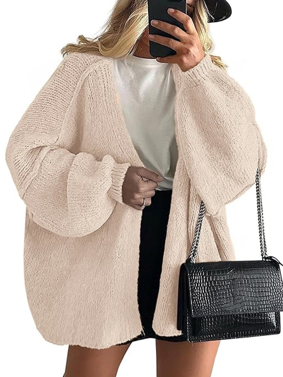Women's knitted top - European casual sweater coat