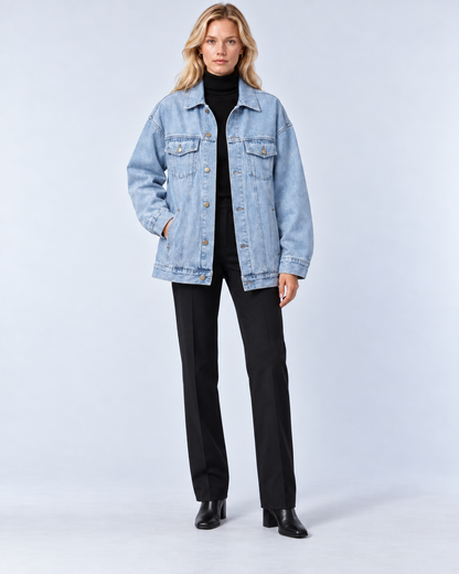 Jasnoniebieska kurtka jeansowa oversize