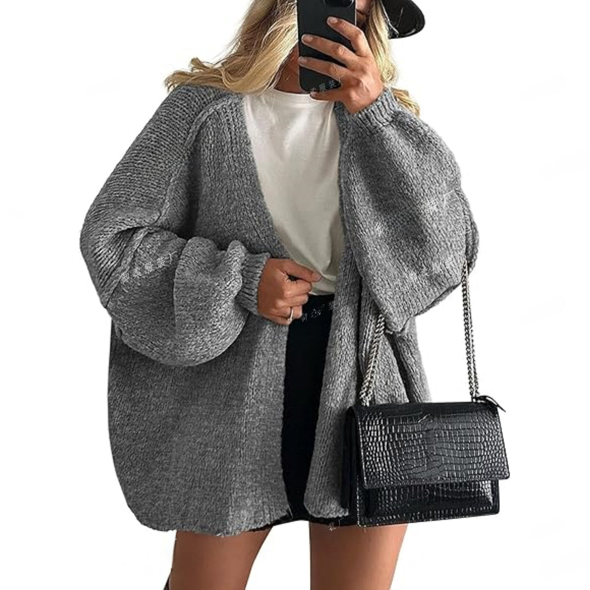 Women's knitted top - European casual sweater coat