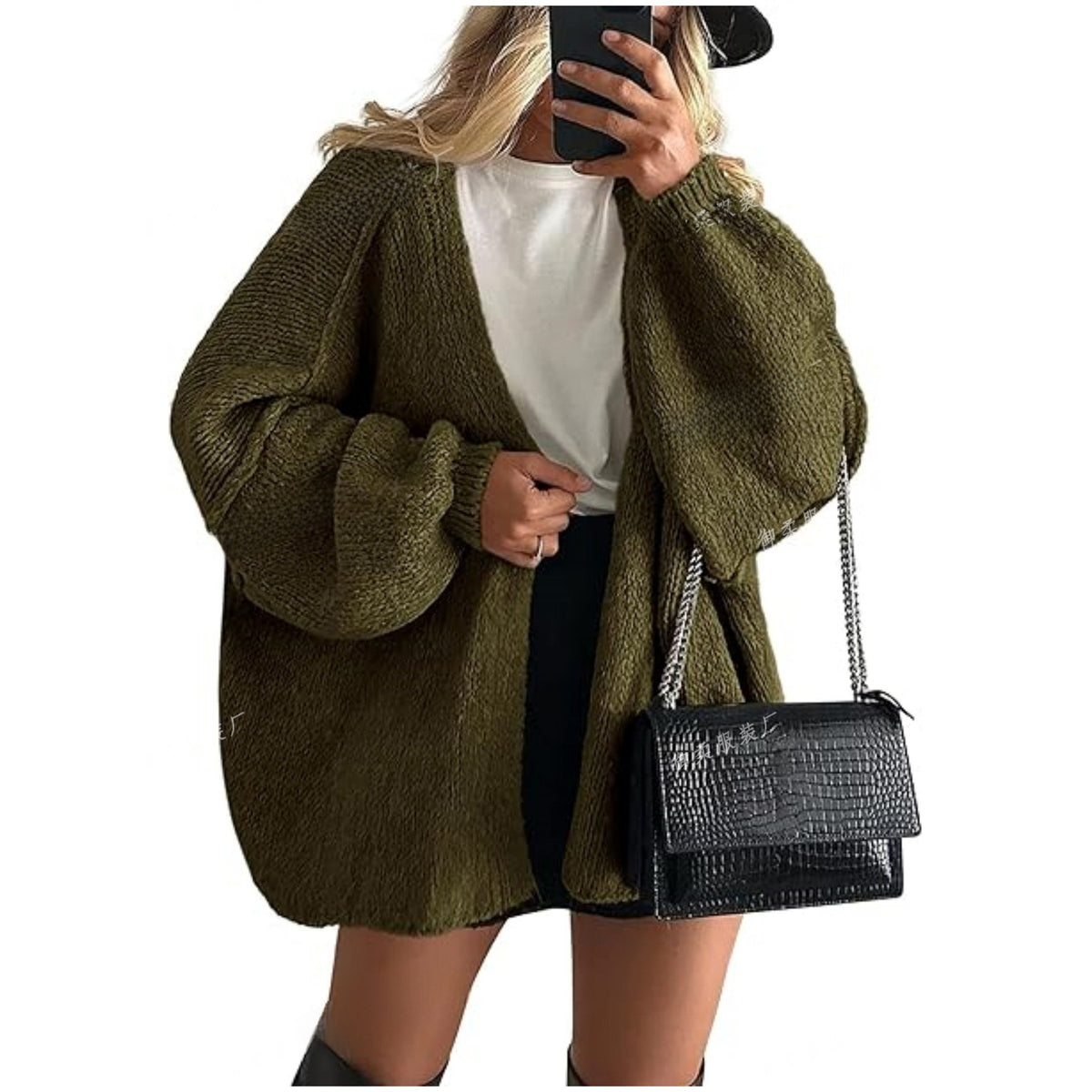Women's knitted top - European casual sweater coat
