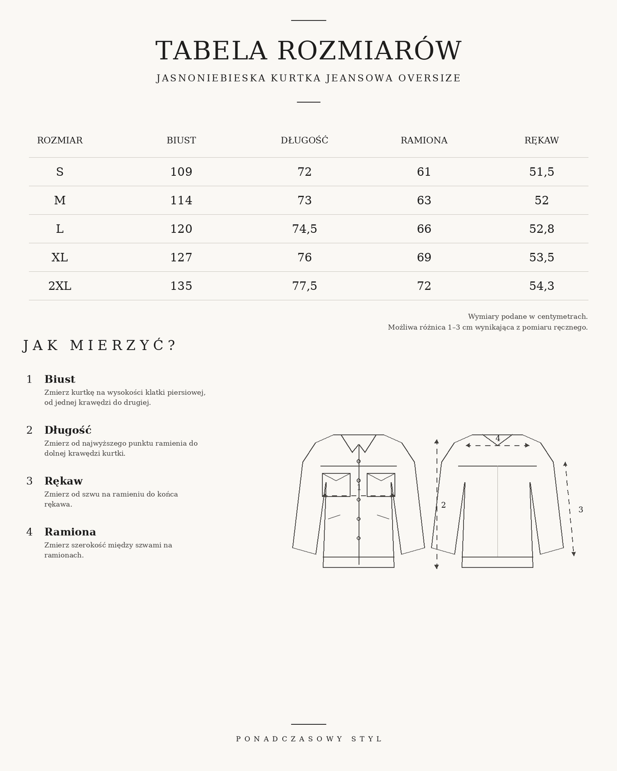 Jasnoniebieska kurtka jeansowa oversize